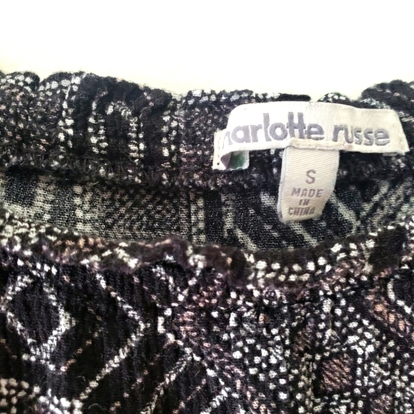 Charlotte RUSSE BLACK AND GREY ROMPER JUMPSUIT SIZE SMALL - Picture 4 of 15